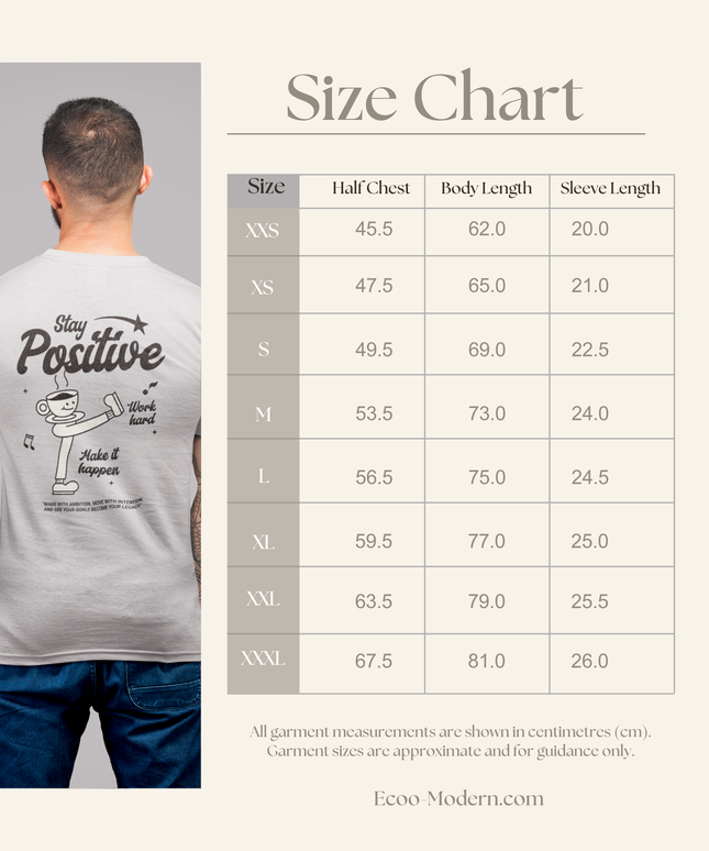 “Stay Positive - Work hard, Make it happen”   Organic cotton T-Shirt  l  Cool Heather Grey  l  Medium Fit l  Mid Weight