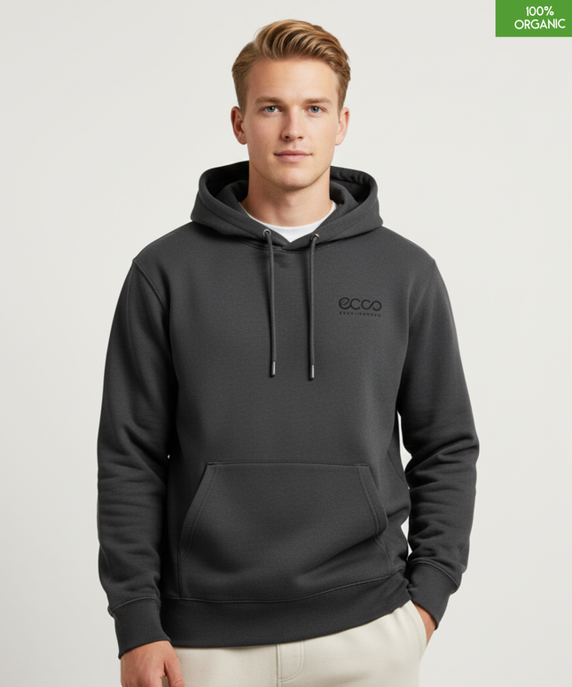 Organic Cotton Hoodie | Dark Heather Grey | Relaxed Medium Fit.