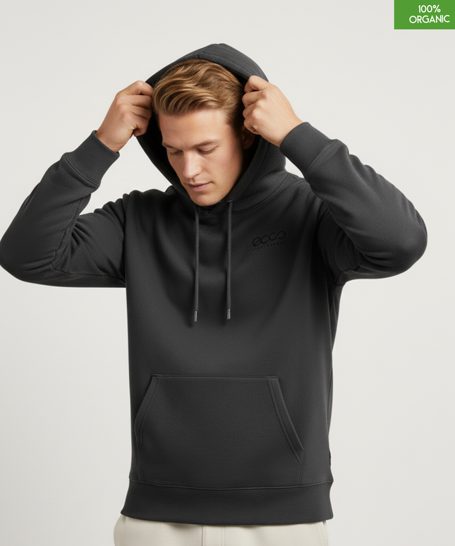 Organic Cotton Hoodie | Dark Heather Grey | Relaxed Medium Fit.