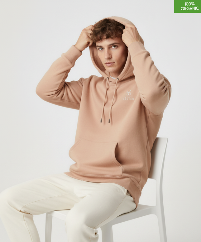Organic Cotton Hoodie | Fraiche Peche | Relaxed Medium Fit.