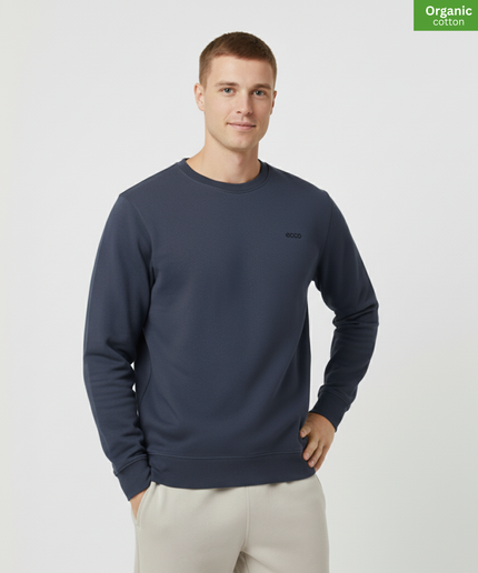 Organic Cotton crewneck sweatshirt | India Ink Grey |  Medium Fit.