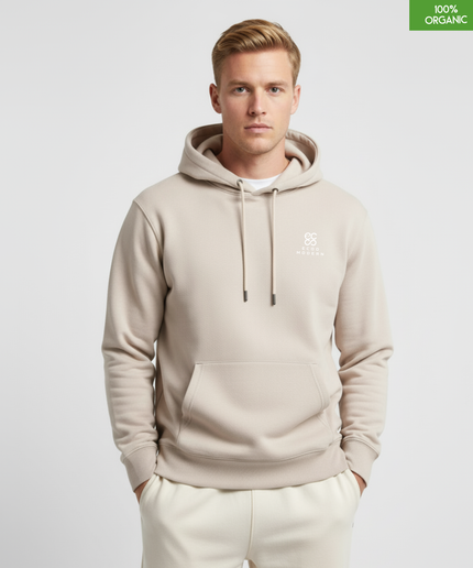 Organic Cotton Hoodie | Eco-Heather | Relaxed Medium Fit.