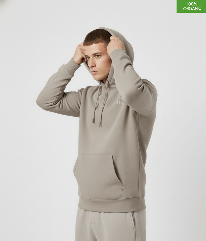 Organic Cotton Hoodie | Desert Dust | Relaxed Medium Fit.
