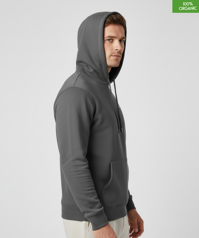 Organic Cotton Hoodie | Anthracite | Relaxed Medium Fit.