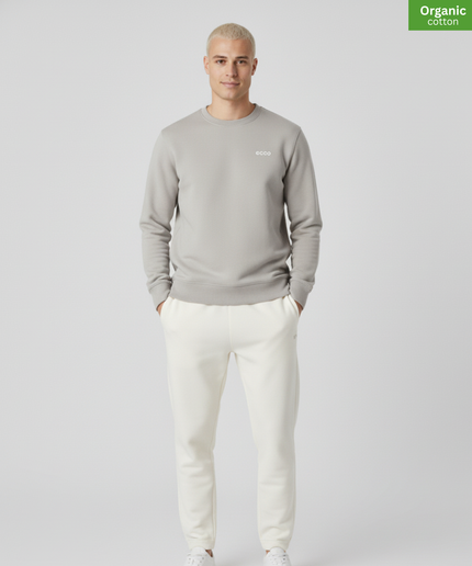 Organic Cotton crewneck sweatshirt | Opal |  Medium Fit.