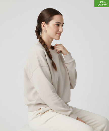 The women's crew neck sweatshirt | Eco-Heather | Medium fit | 300gsm