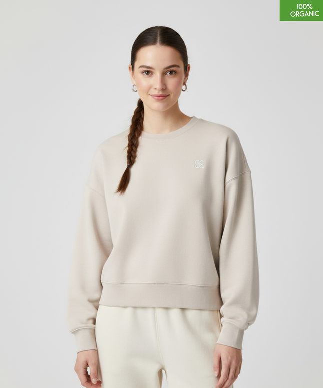 The women's crew neck sweatshirt | Eco-Heather | Medium fit | 300gsm
