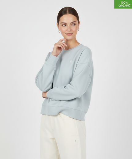 The women's crew neck sweatshirt | Blue Ice | Medium fit | 300gsm