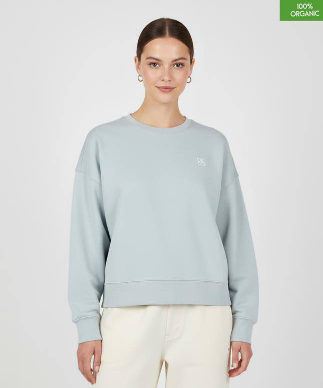 The women's crew neck sweatshirt | Blue Ice | Medium fit | 300gsm