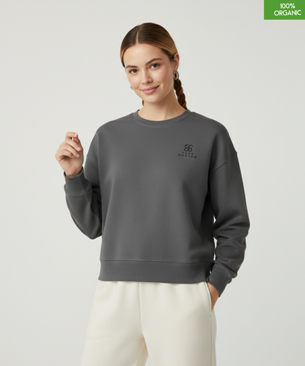The women's crew neck sweatshirt | Anthracite | Medium fit | 300gsm