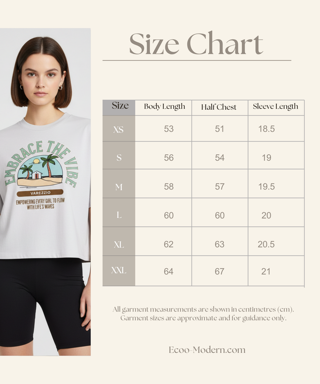 "EMBRACE THE VIBE"  Cropped T-Shirt | Relaxed fit | Organic cotton and premium construction.