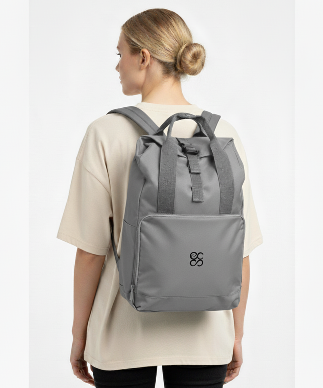 Twin Handle Roll-Top Backpack  |   Roll-top closure
