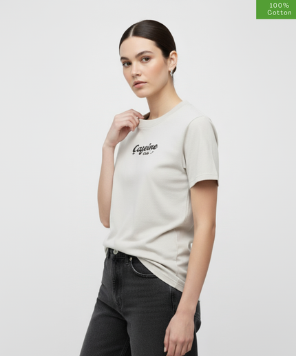 "Caffeine Club" Boxy Oversized Fit T-Shirt, Cotton, Heavyweight.