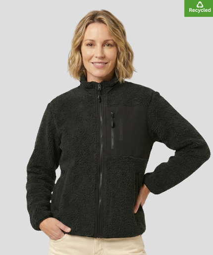 The sherpa jacket, Medium fit, Black colour, 450gsm.