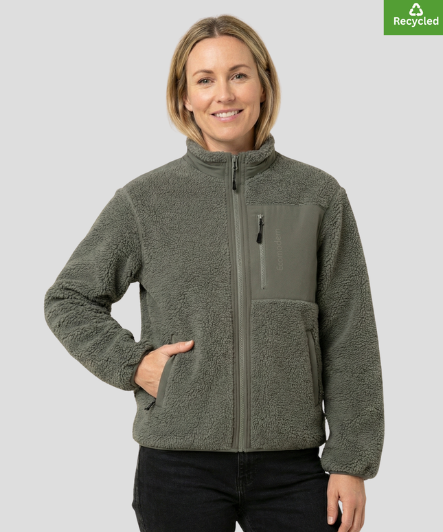 The sherpa jacket, Medium fit, Khaki colour, 450gsm.