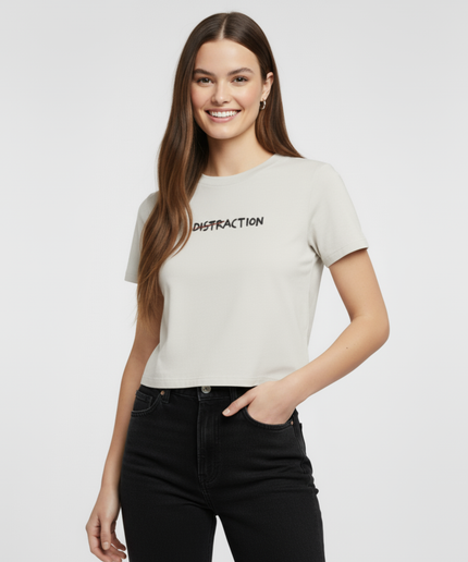 "Distraction-Action"   Boxy Oversized Fit, Heavy Weight, 240 GSM