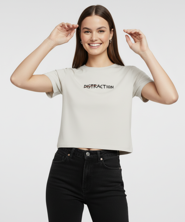 "Distraction-Action"   Boxy Oversized Fit, Heavy Weight, 240 GSM
