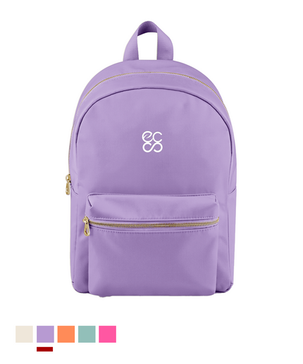Mini backpack. Its smooth, water-resistant exterior.