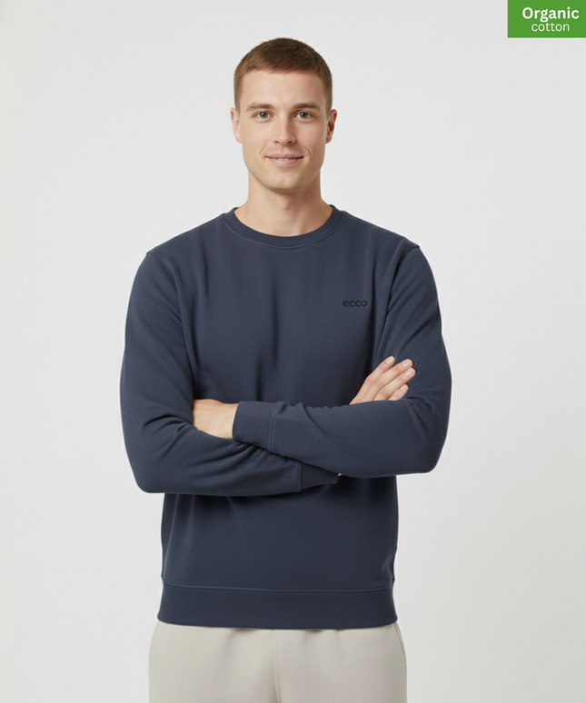 Organic Cotton crewneck sweatshirt | India Ink Grey |  Medium Fit.