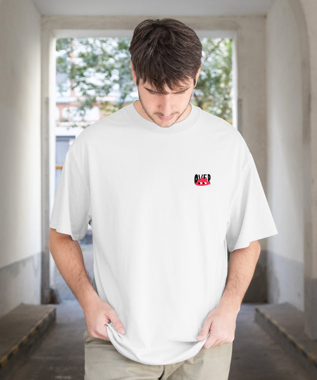 “Overthinking” Oversized Graphic T-Shirt — Playful Mental Health Design