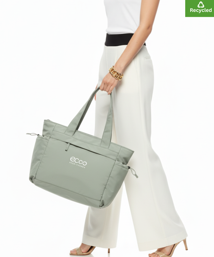 Oversized tote Bag  | Fresh Green |  Made from  100% Recycled polyester | Lightweight fabric