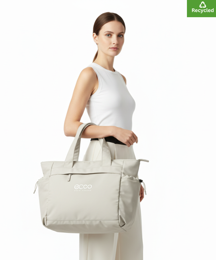 Oversized tote  | Natural Stone|  Made from  100% Recycled polyester | Lightweight fabric