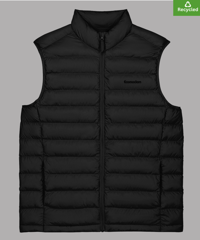 Padded Bodywarmer Jacket, Medium fit, Black colour, Lightweight.