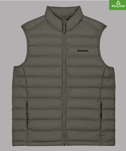 Padded Bodywarmer Jacket, Medium fit, Khaki colour, Lightweight.