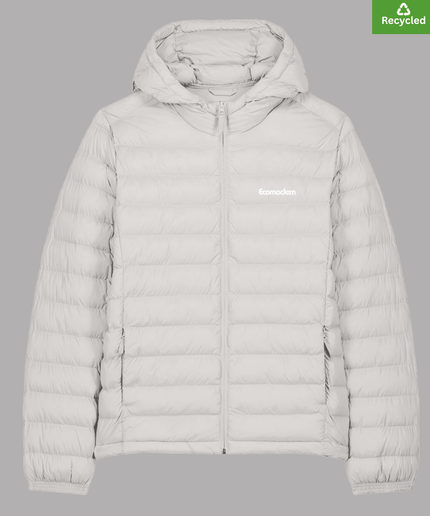 Padded Jacket Medium fit, Off White colour, Lightweight.