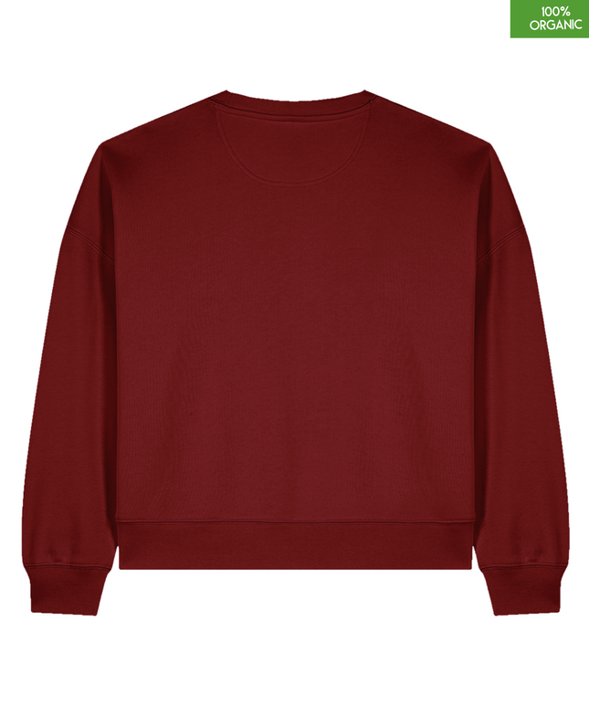 The women's crew neck sweatshirt | Burgundy | Medium fit | 300gsm