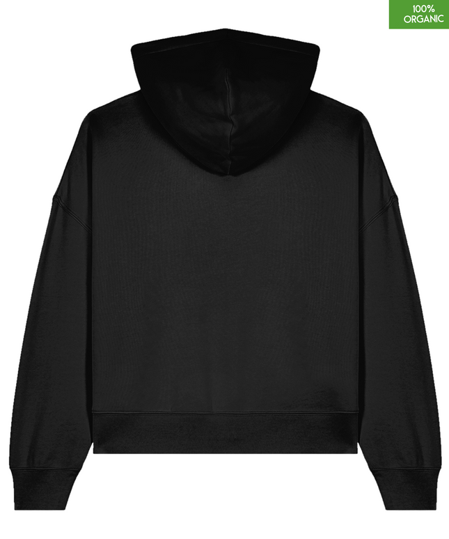 Organic cotton Hoodie sweatshirt | Colour Black | Medium fit .