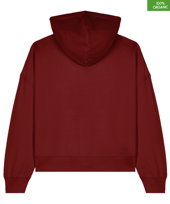 Organic cotton Hoodie sweatshirt | Colour: Burgundy | Medium fit