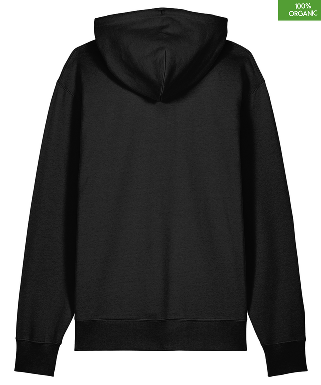 Organic Cotton Hoodie | Black | Relaxed Medium Fit.