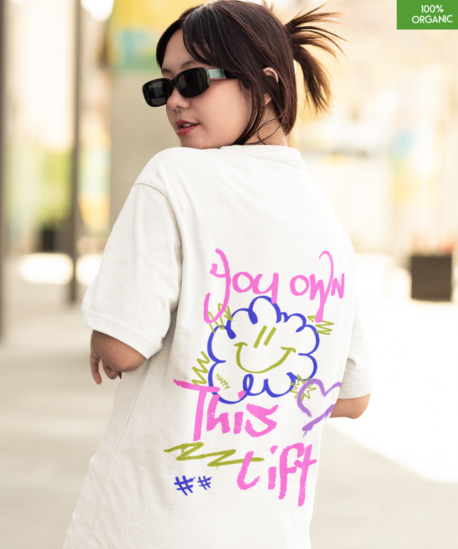 “You Own This Life” Graffiti-Style Oversized T-Shirt