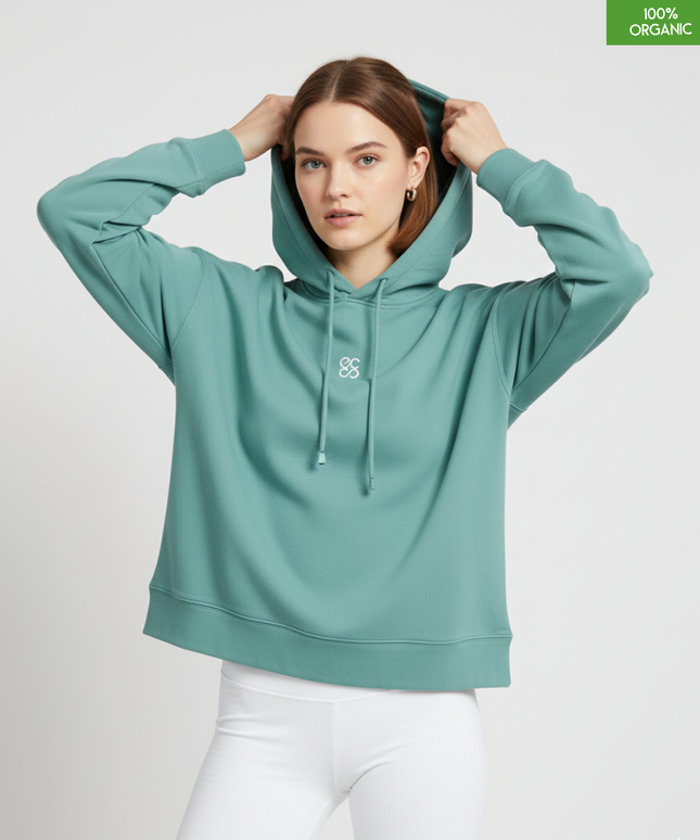 Organic cotton Hoodie  | Green Bay | Medium fit