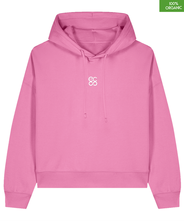 Organic cotton Hoodie sweatshirt | Colour Bubble Pink | Medium fit