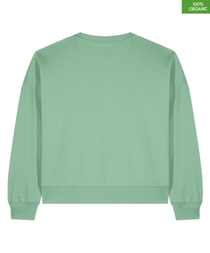 The women's crew neck sweatshirt | Misty Jade | Medium fit | 300gsm