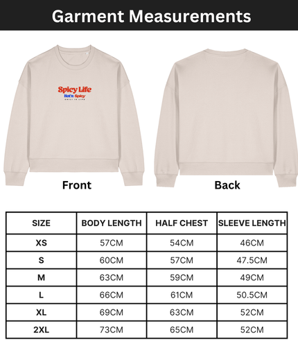 "Spicy Life Hot and Spicy"  The women's crew neck sweatshirt | Eco-Heather | Medium fit | 300gsm