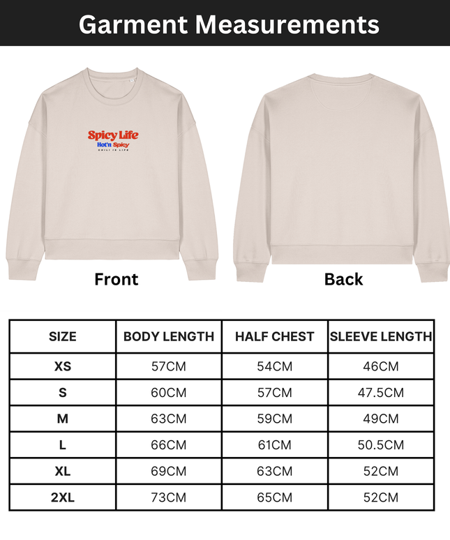 "Spicy Life Hot and Spicy"  The women's crew neck sweatshirt | Eco-Heather | Medium fit | 300gsm