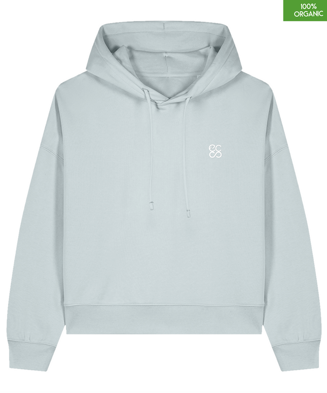 Organic cotton Hoodie  | Blue Ice | Medium fit