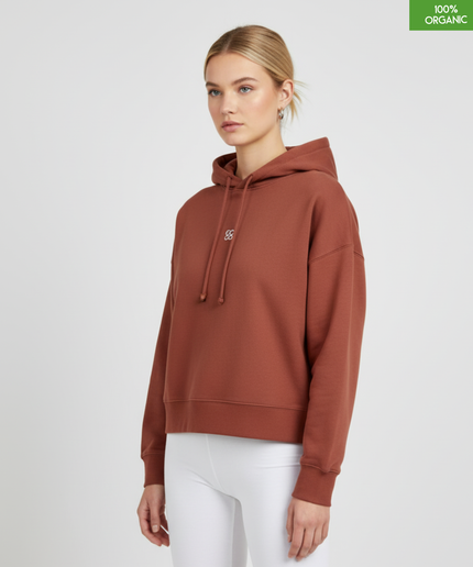 Organic cotton Hoodie  | Heritage Brown | Medium fit