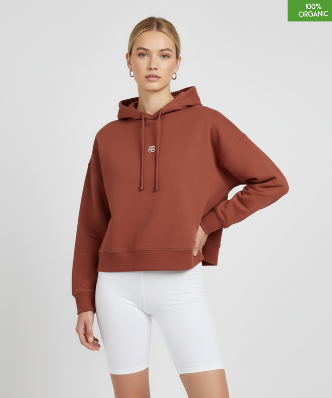 Organic cotton Hoodie  | Heritage Brown | Medium fit