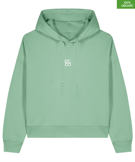 Organic cotton Hoodie  | Misty Jade | Medium fit