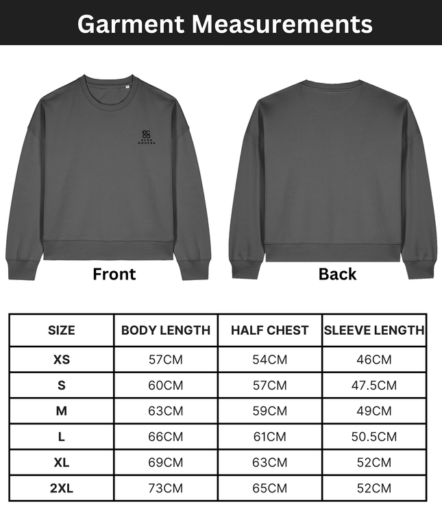 The women's crew neck sweatshirt | Anthracite | Medium fit | 300gsm