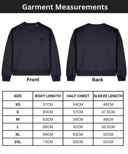 The women's crew neck sweatshirt | French Navy | Medium fit | 300gsm