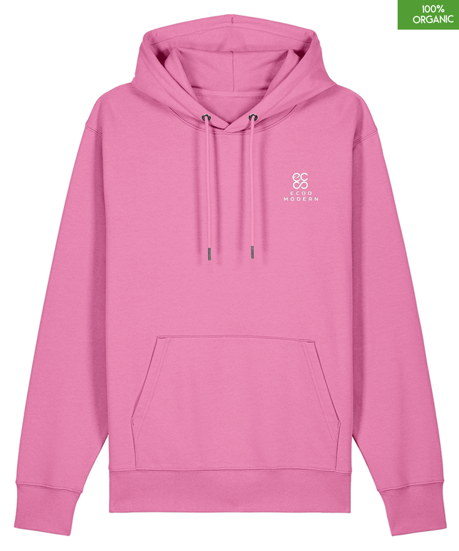 Organic Cotton Hoodie | Bubble Pink | Relaxed Medium Fit.