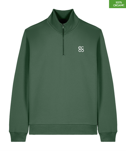 The quarter zip sweatshirt | Bottle Green | Medium Fit | 280gsm