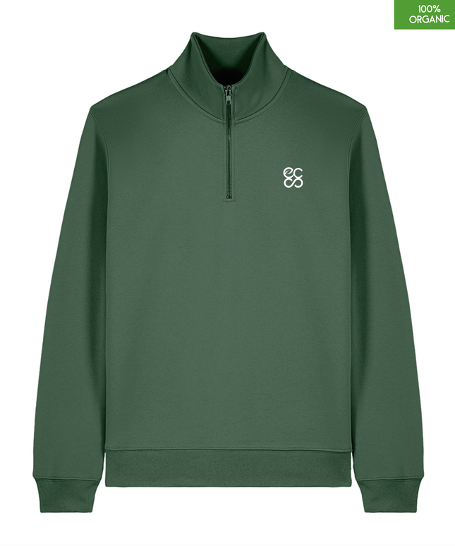 The quarter zip sweatshirt | Bottle Green | Medium Fit | 280gsm