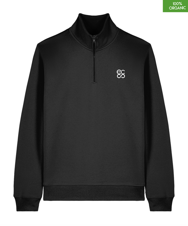 The quarter zip sweatshirt | Black | Medium Fit | 280gsm