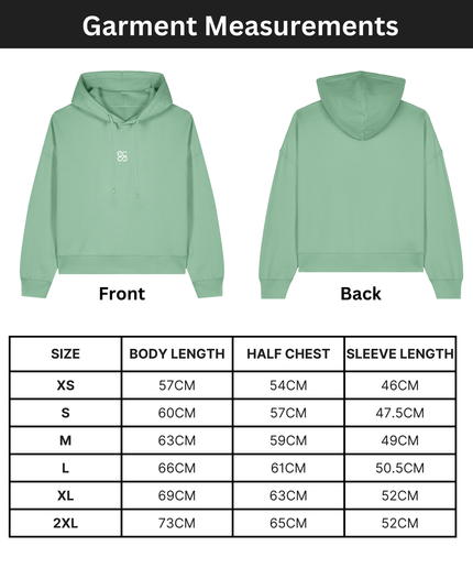 Organic cotton Hoodie  | Misty Jade | Medium fit